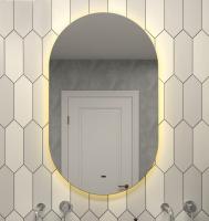 Зеркало LED Континент Fleur 120x70 см с ореольной теплой подсветкой и Б/К сенсором