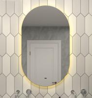 Зеркало LED Континент Fleur 60x100 см с ореольной холодной подсветкой и Б/К сенсором