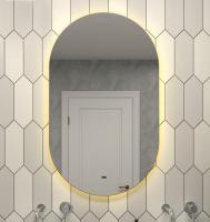 Зеркало LED Континент Fleur 70x120 см с ореольной холодной подсветкой и Б/К сенсором