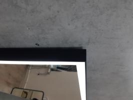 Зеркало LED Континент Frame Black 80x60 см с часами