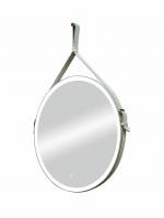 Зеркало LED Континент Millenium White 50x50 см с ремнем белого цвета