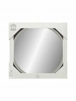Зеркало LED Континент Millenium White 50x50 см с ремнем белого цвета
