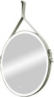 Зеркало LED Континент Millenium White 80x80 см с ремнем белого цвета