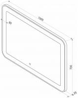 Зеркало LED Континент Velvette 100x70 см