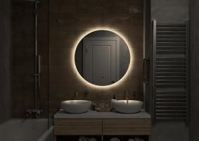 Зеркало Континент Ajour LED D550 с ореольной холодной подсветкой и Б/К сенсором