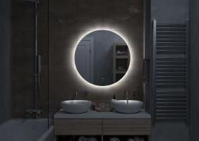 Зеркало Континент Ajour LED D700 с ореольной холодной подсветкой и сенсором на касание