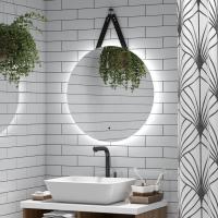 Зеркало Континент Best Black LED D650 с ореольной теплой подсветкой и Б/К сенсором