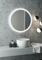 Зеркало Континент Planet White LED D700 с ореольной холодной подсветкой и Б/К сенсором