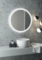 Зеркало Континент Planet White LED D800 с ореольной теплой подсветкой и Б/К сенсором
